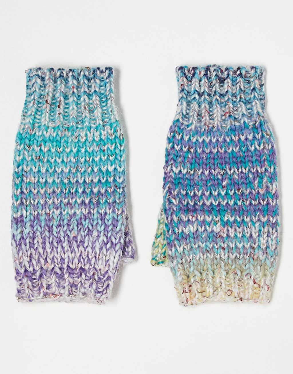 ASOS DESIGN palm warmers in mix knit Product Image