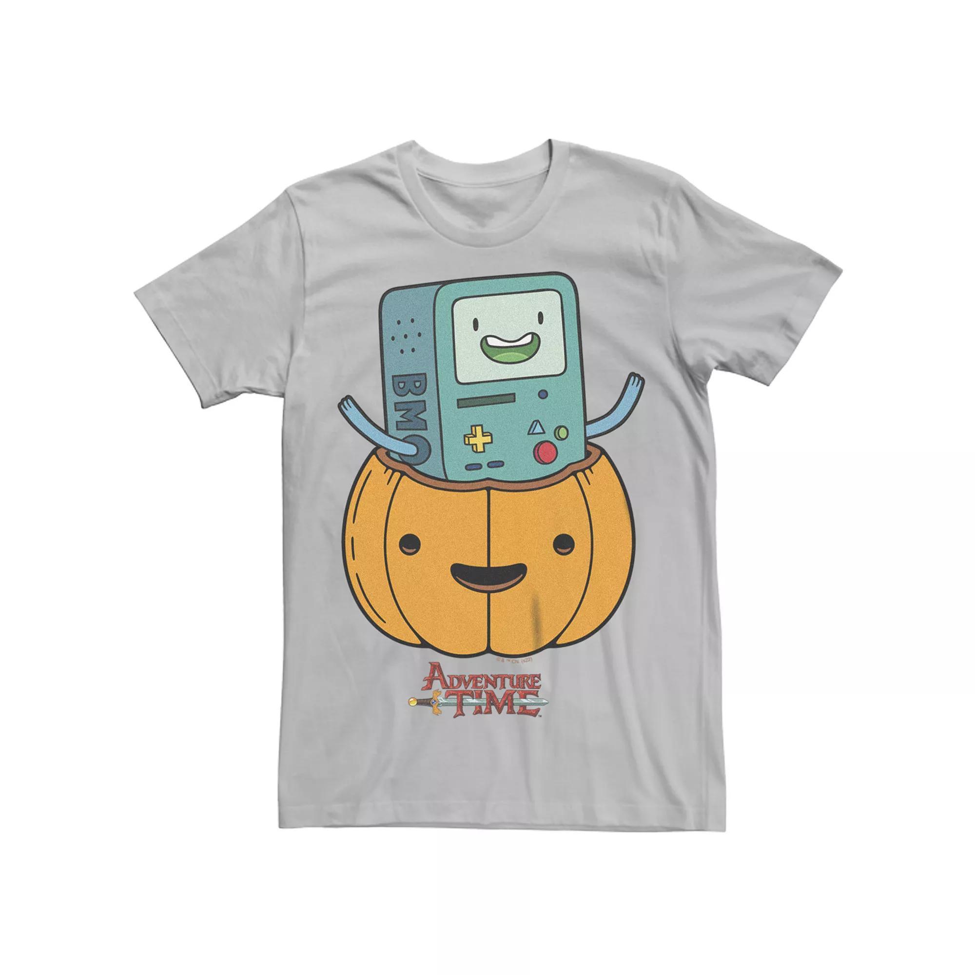 Men's Adventure Time Halloween BMO Jack-o'-lantern Graphic Tee,  Product Image