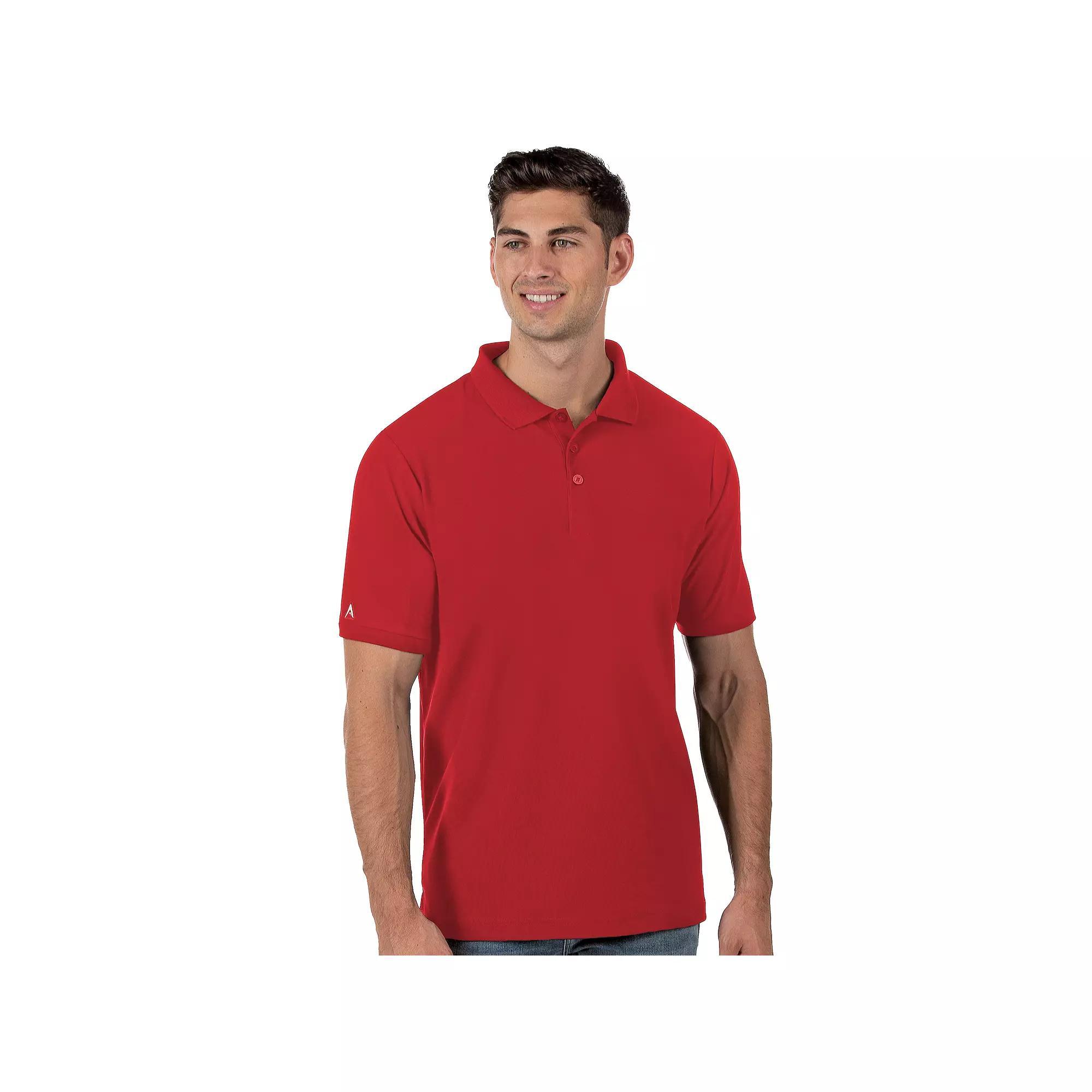 Men's Antigua Legacy Fitted Pique Polo, Size: XL, Red Product Image