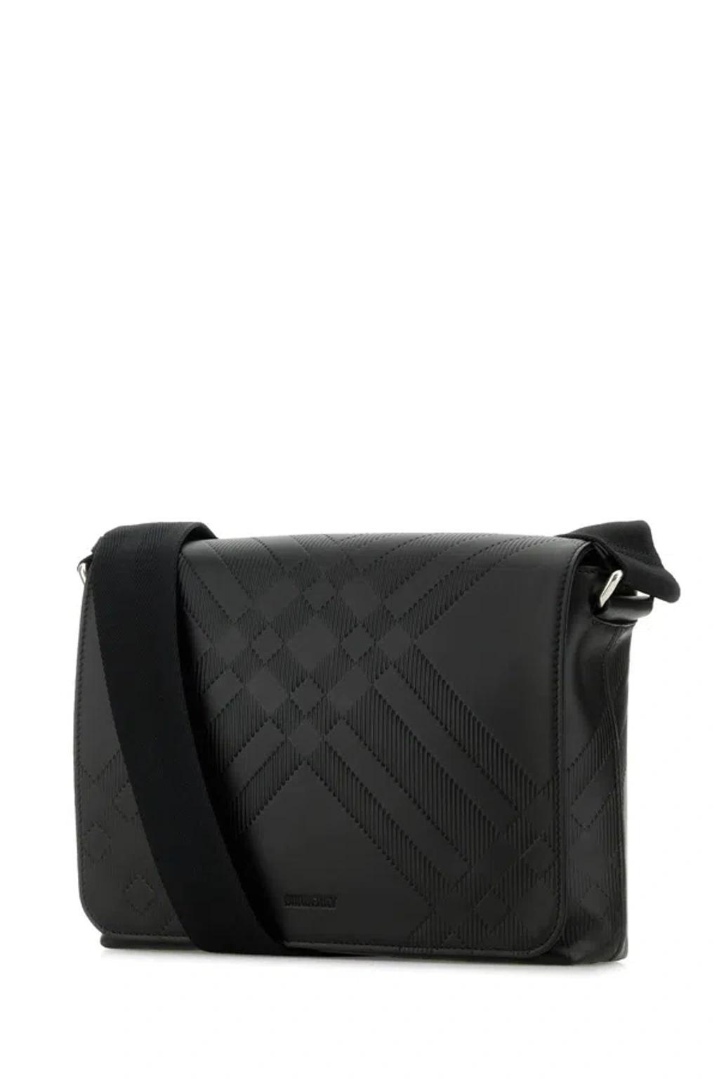 BURBERRY Black Leather Crossbody Bag Product Image