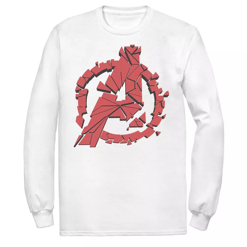 Men's Marvel Avengers Endgame Shattered Red Logo Long Sleeve Graphic Tee,  Product Image