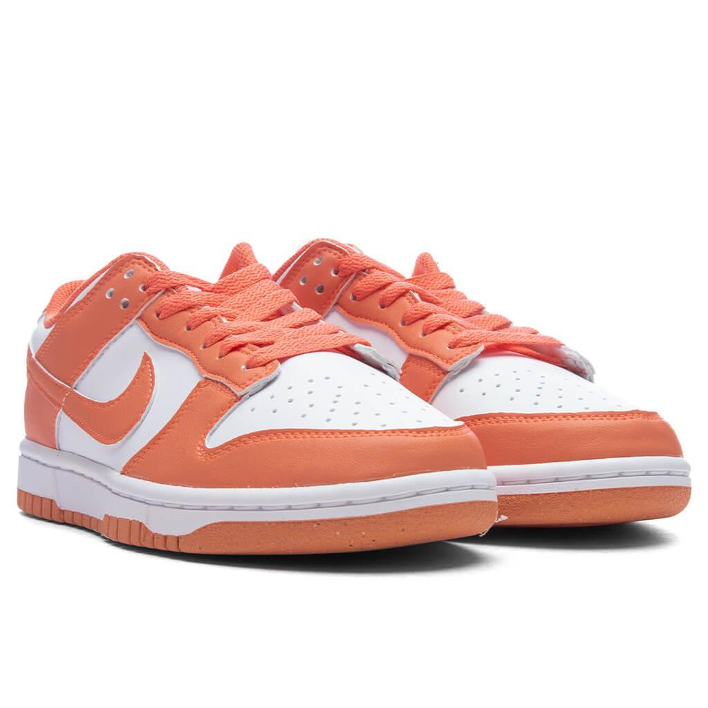 Women's Dunk Low - White/Light Wild Mango Female Product Image