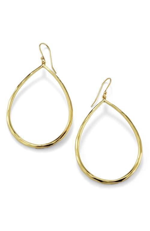 Sculpted Open Teardrop Earrings in 18K Gold Product Image