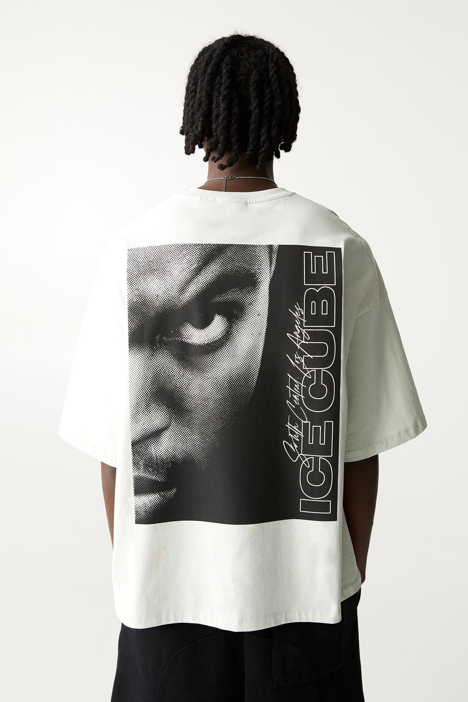 “Ice Cube” graphic white T-shirt Product Image