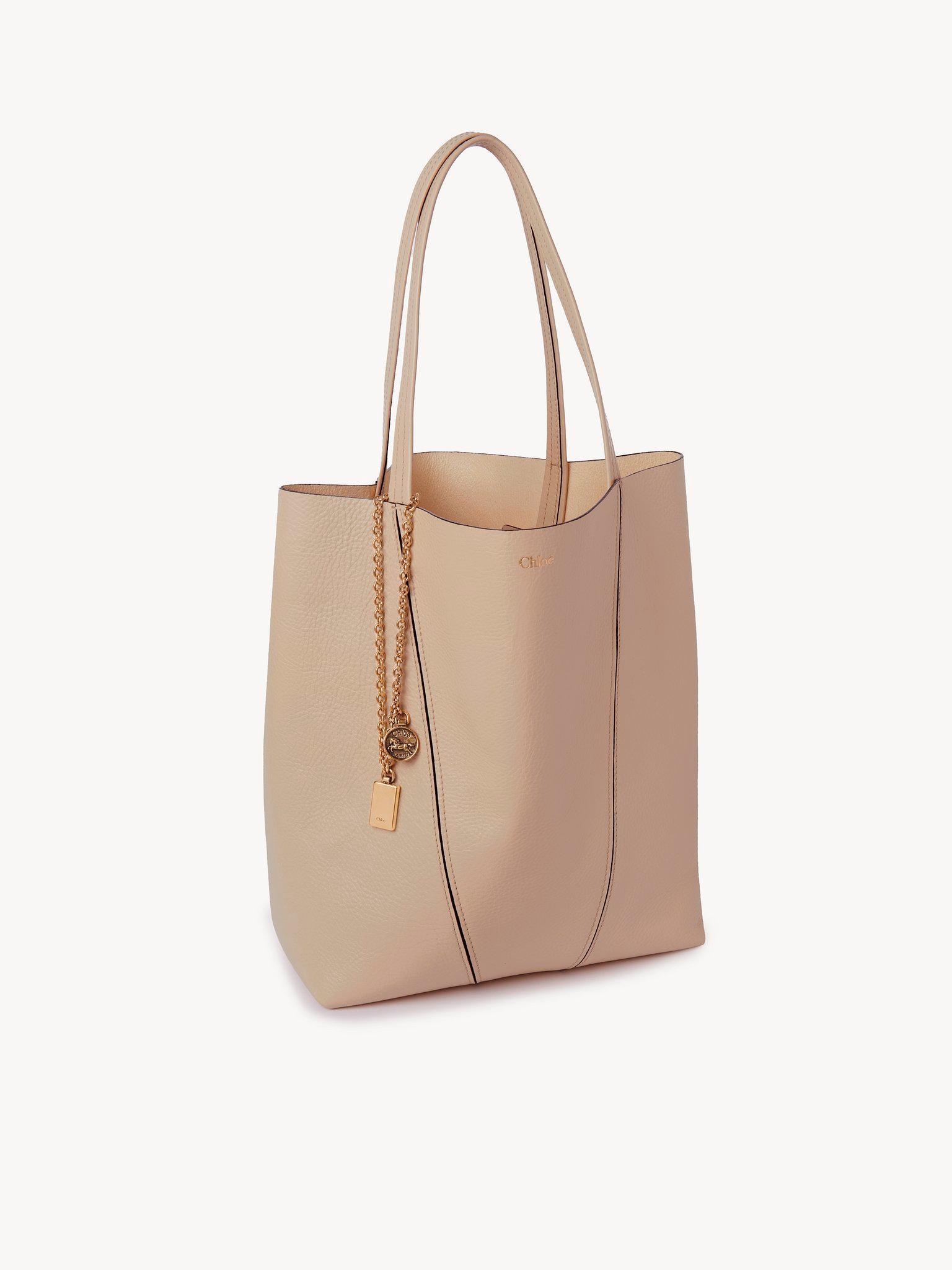 Chloé Spin tote bag in grained leather Product Image