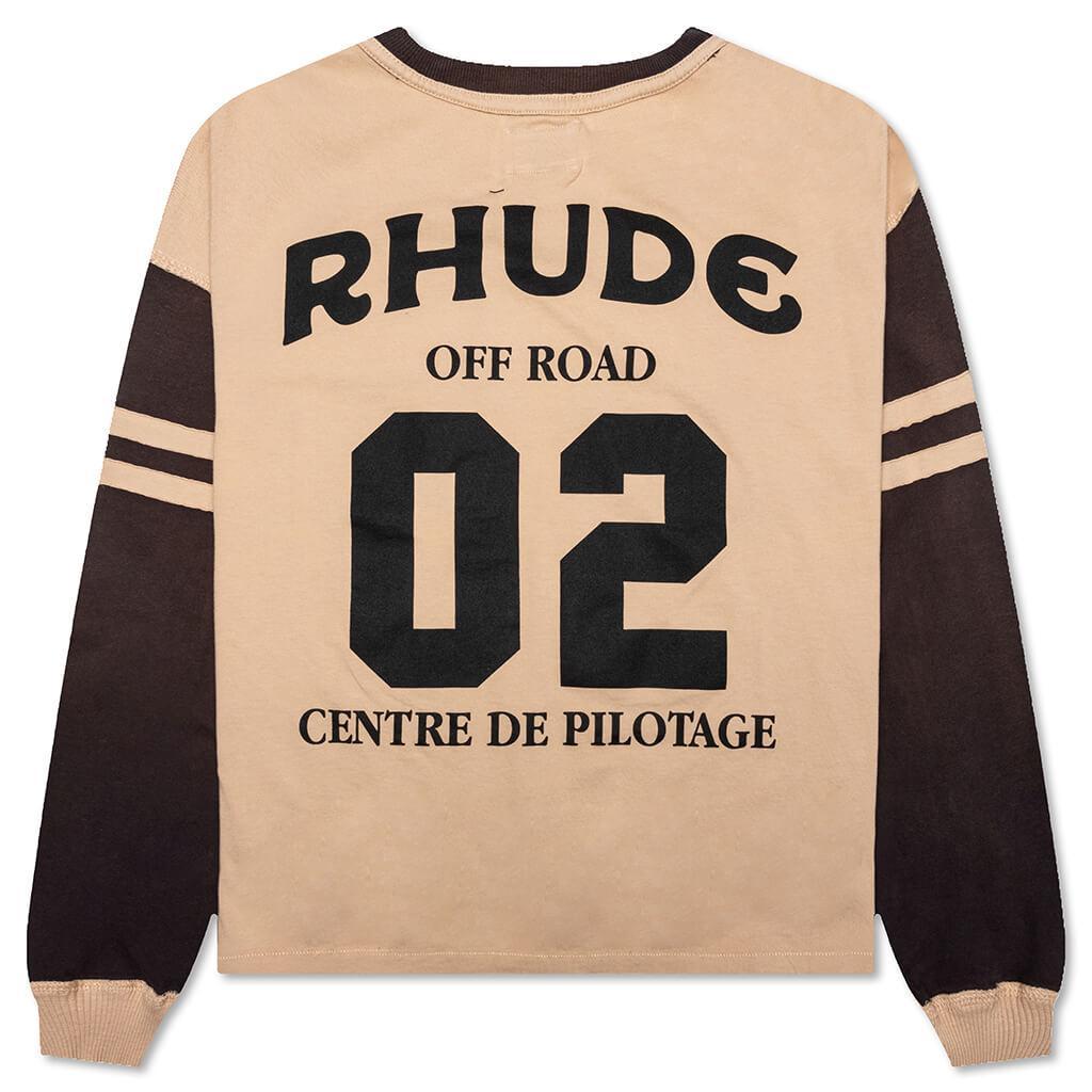 Triple R Contrast L/S Tee - Khaki/Black Male Product Image