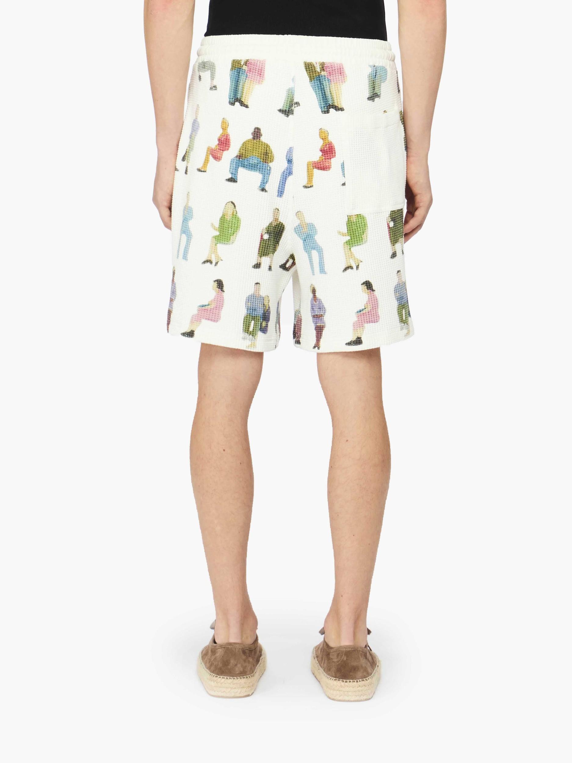 PRINTED WAFFLE SHORTS Product Image