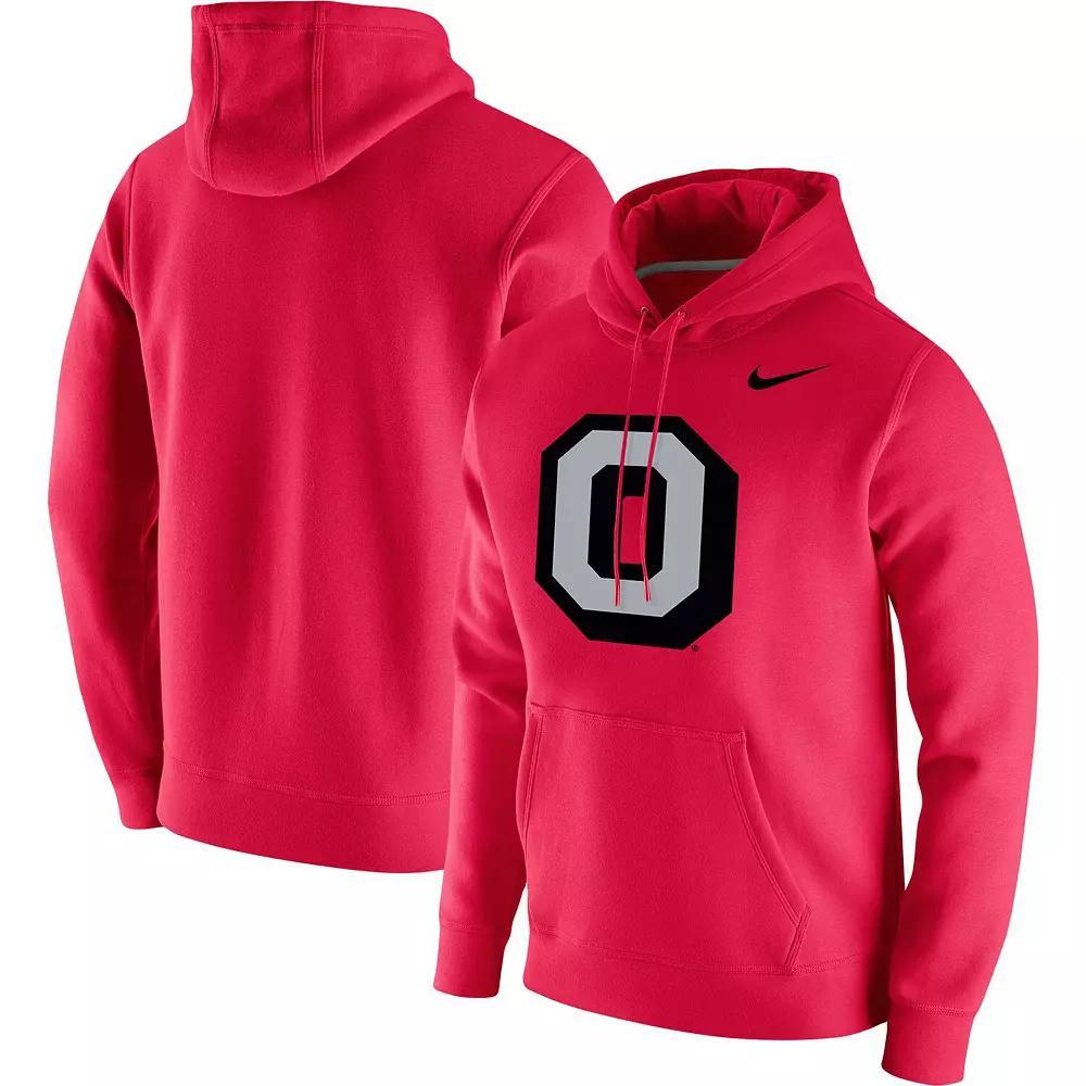 Men's Nike Scarlet Ohio State Buckeyes Vintage School Logo Pullover Hoodie, Size: Small, Red Product Image