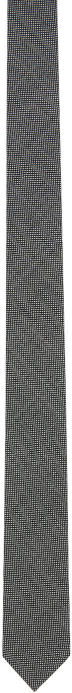 THOM BROWNE Black & White Classic Tie In 980 Blk/wht Product Image