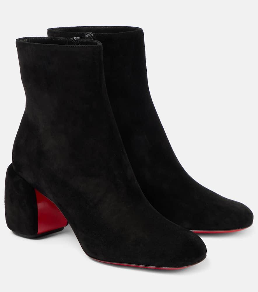 CHRISTIAN LOUBOUTIN Minny Booty 70 Suede Ankle Boots In Black Product Image