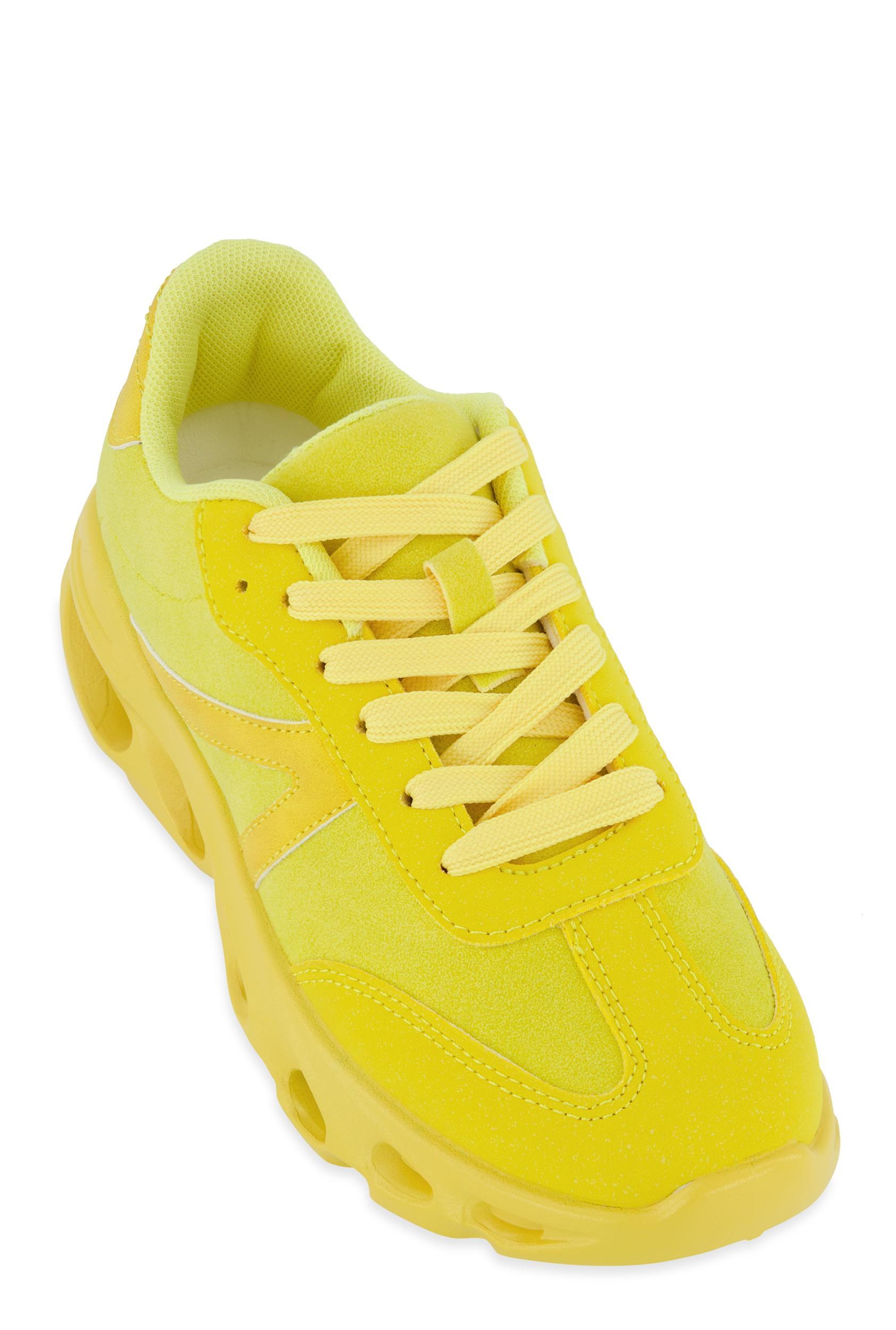 Womens Cut Out Sole Lace Up Sneakers Product Image