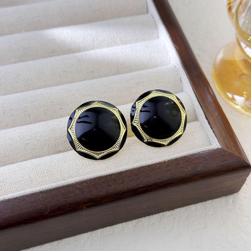 Geometric Button Earring Product Image