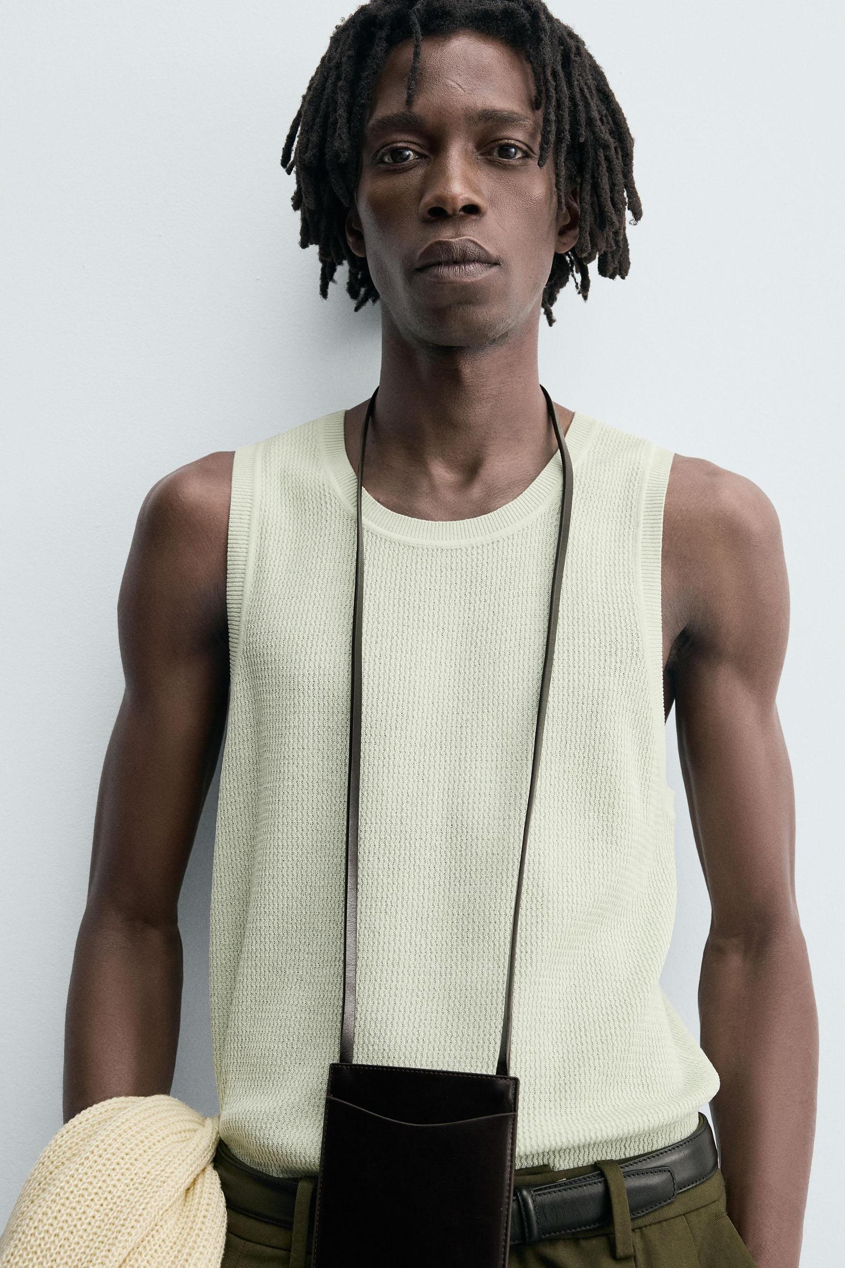 TEXTURED KNIT TANK TOP Product Image