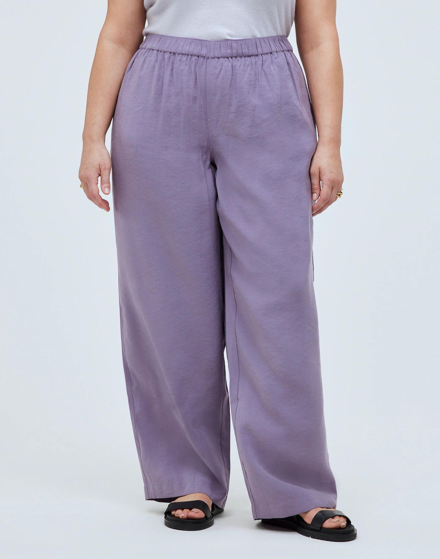 Plus Pull-On Wide-Leg Pants in Softdrape Product Image