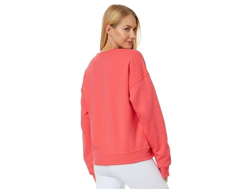 Champion Powerblend(r) Relaxed Crew (High Tide Coral) Women's Clothing Product Image