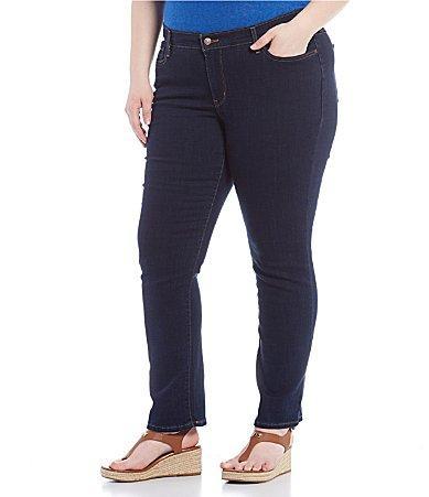 Levis 414 Plus Size Classic Mid Rise Straight Leg Stretch Denim Jeans Product Image