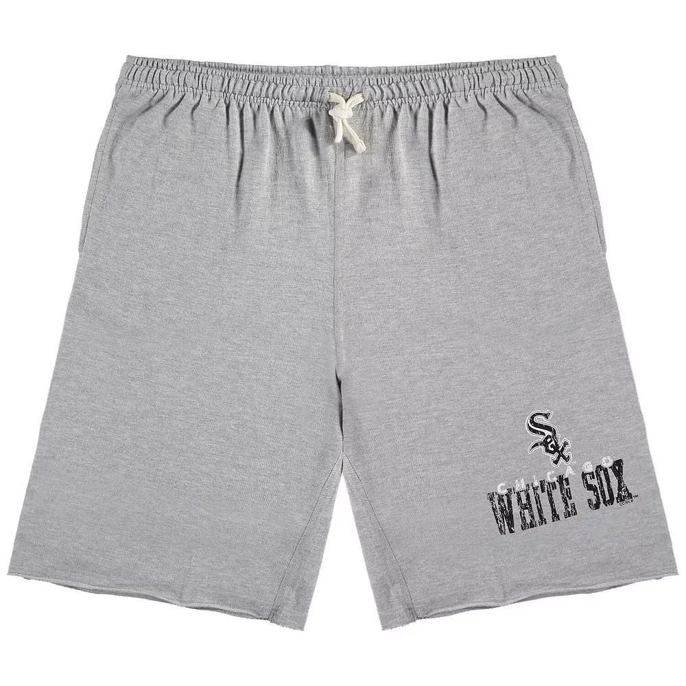 Men's Heathered Gray Chicago White Sox Big & Tall French Terry Shorts, Size: 4XLT, Grey Product Image