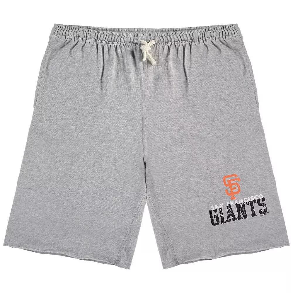 Men's Heathered Gray San Francisco Giants Big & Tall French Terry Shorts, Size: 5XB, Grey Product Image