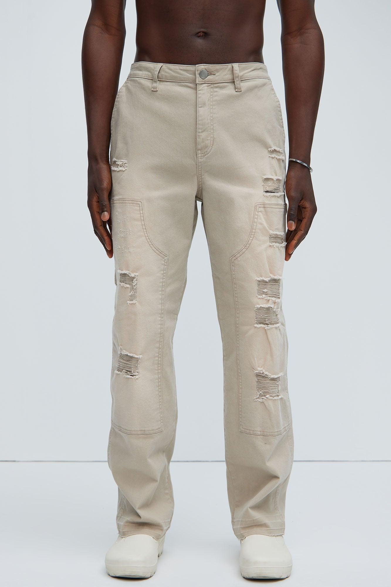 Blame Game Straight Carpenter Pants - Tan Product Image