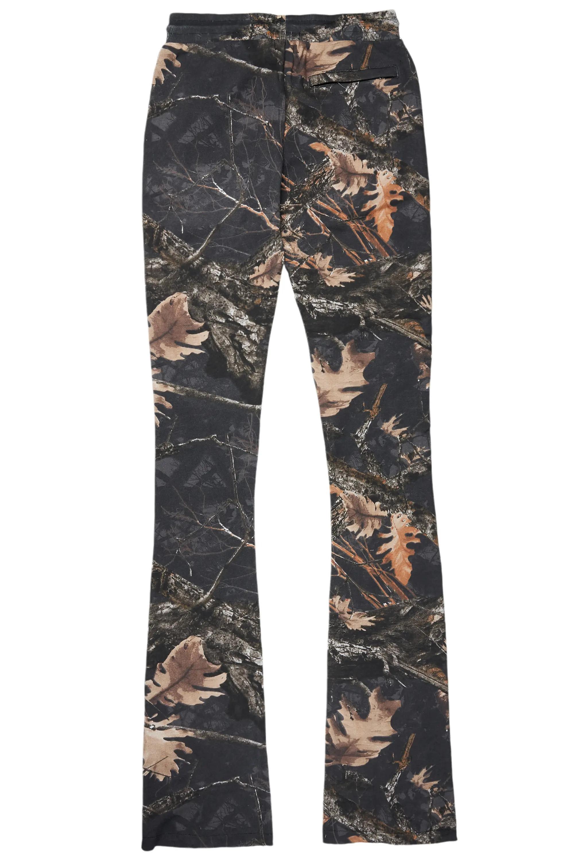 Bansi Black Tree Camo Super Stacked Trackpant Male Product Image