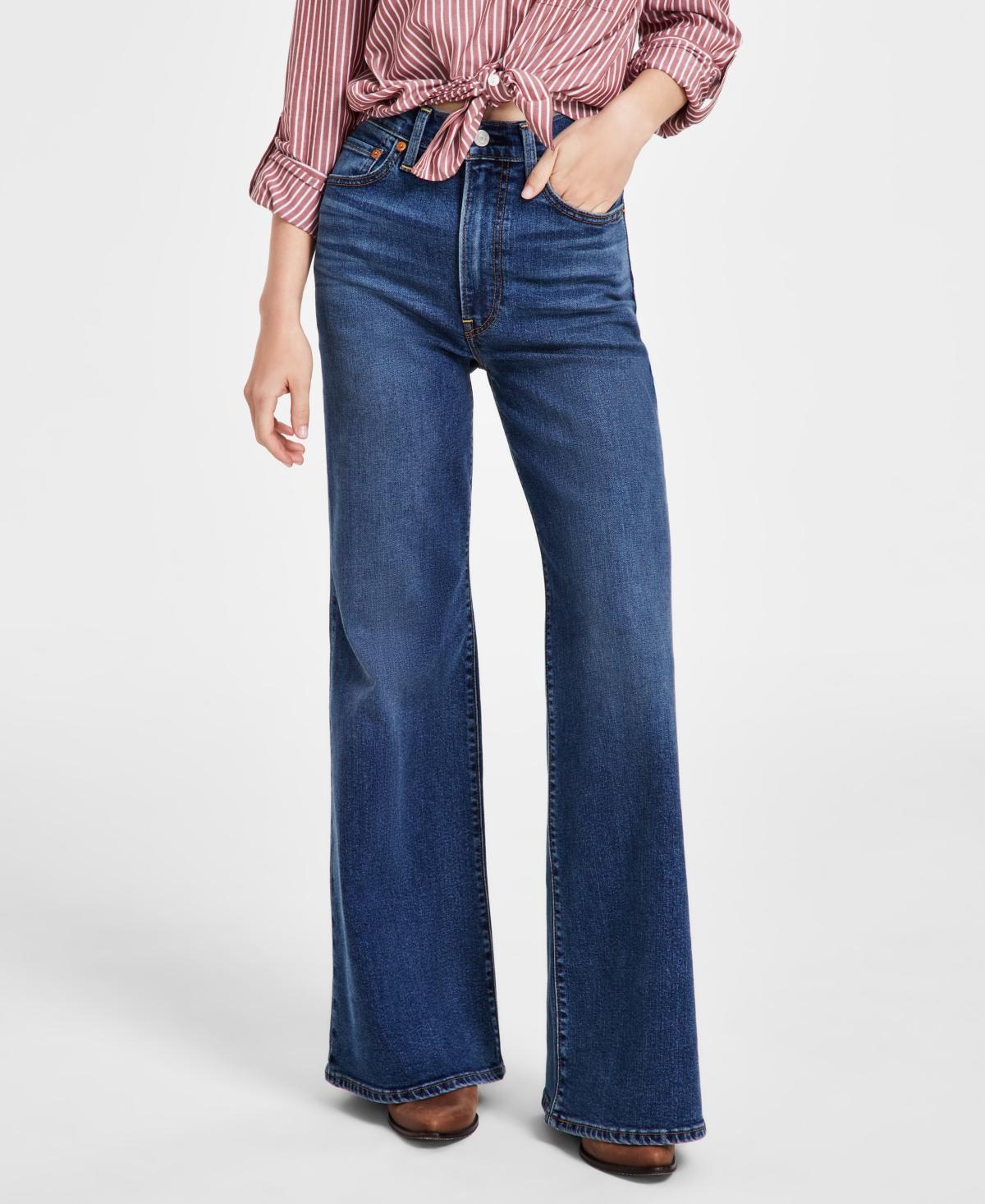 Levis Ribcage High Rise Distressed Flare Jeans Product Image