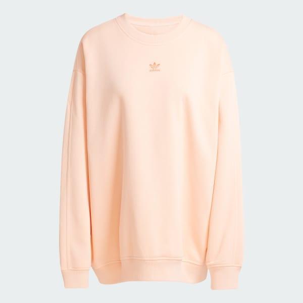 Essentials Fleece Long Oversized Crew Sweatshirt Product Image