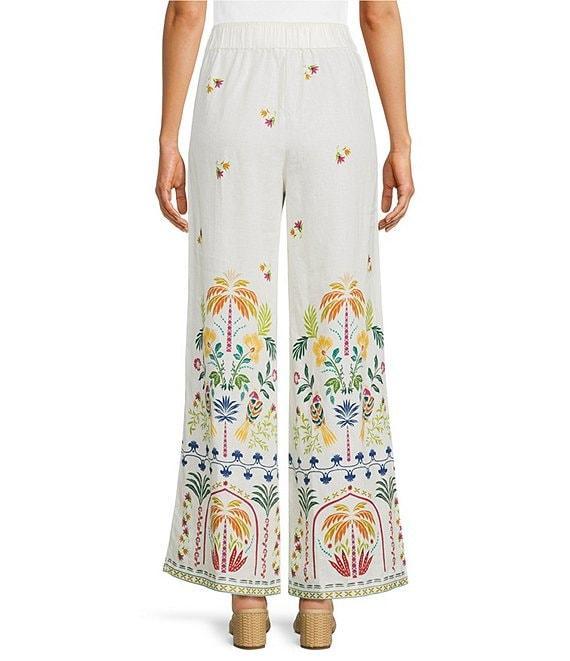 JOHNNY WAS Mixed Floral Printed Linen V-Neck Sleeveless Coordinaiting Tank Product Image