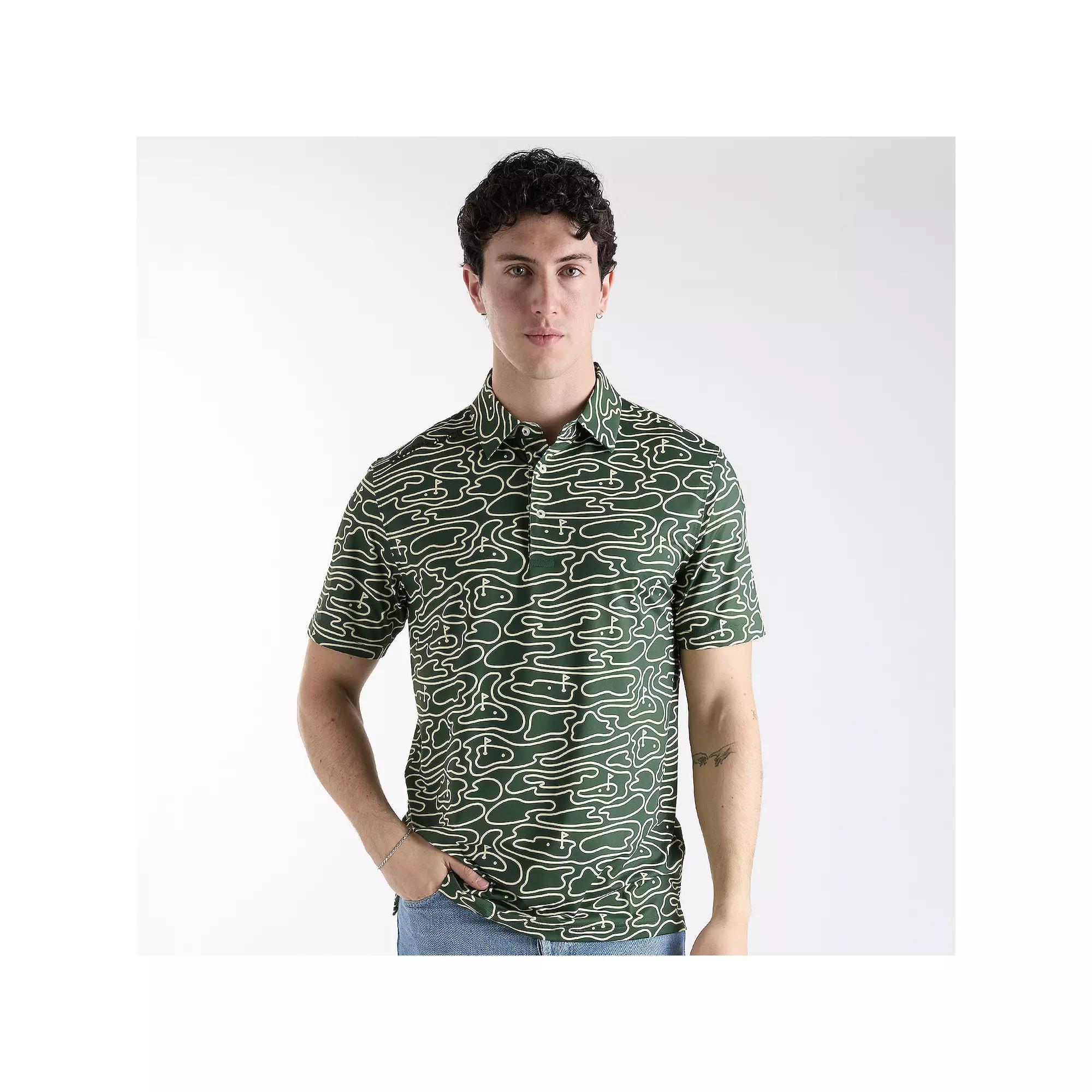 Men's SwingJuice Golf Rhythmic Lines Polo, Size: XL, Green Product Image