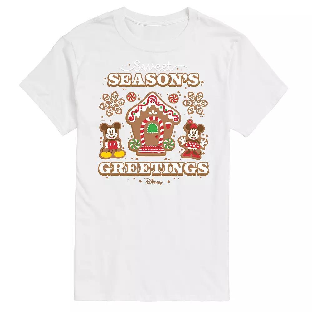 Disney's Mickey & Minnie Mouse Men's Sweet Seasons Greetings Graphic Tee,  Product Image