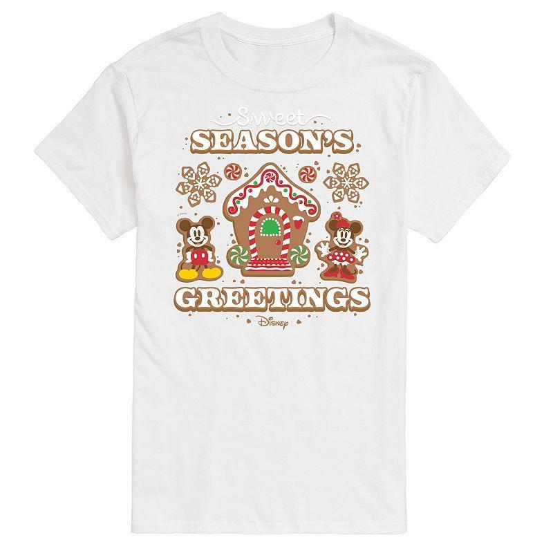 Disney's Mickey & Minnie Mouse Men's Sweet Seasons Greetings Graphic Tee,  Product Image