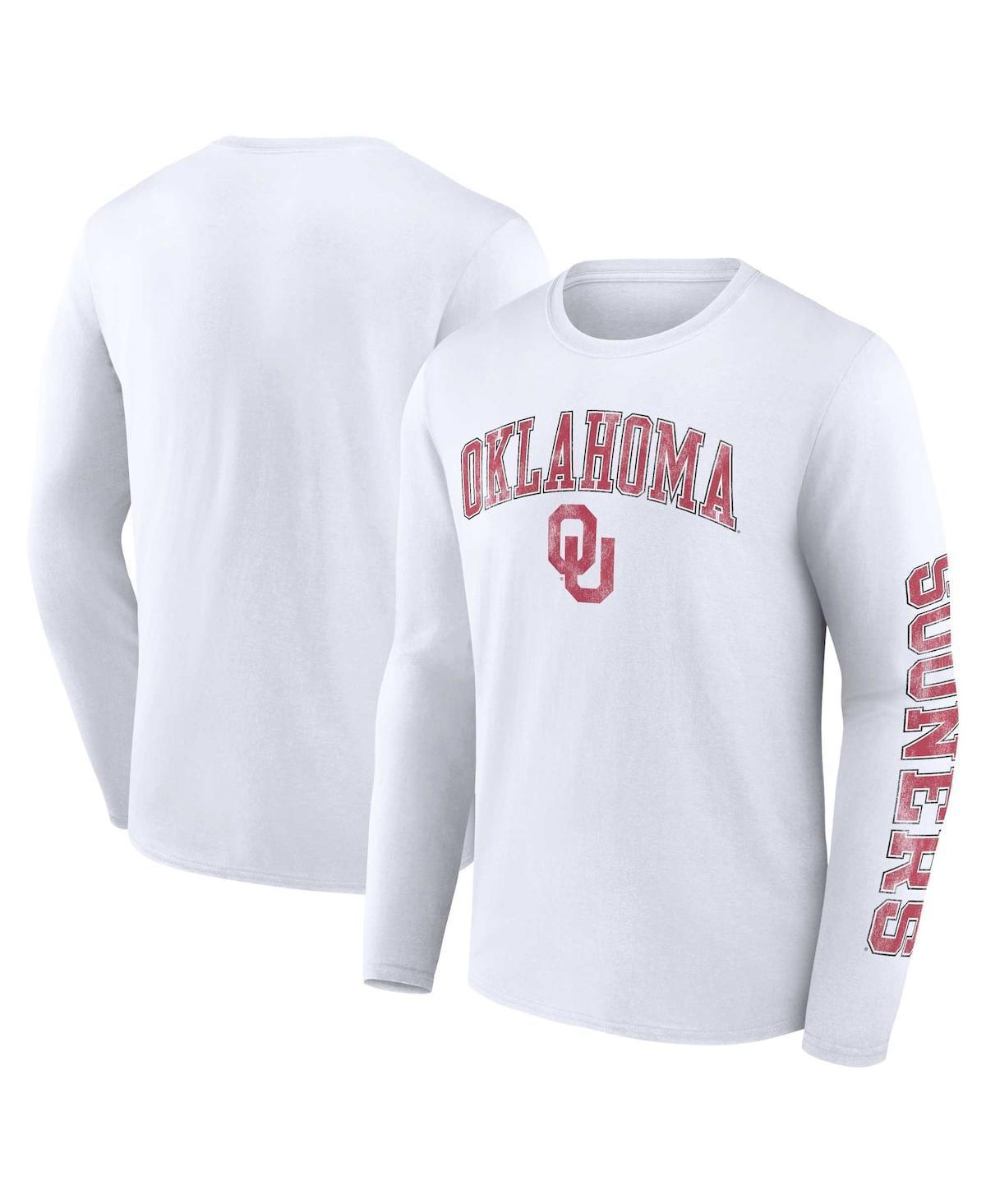 Mens Fanatics Branded Oklahoma Sooners Distressed Arch Over Logo Long Sleeve T-Shirt Product Image