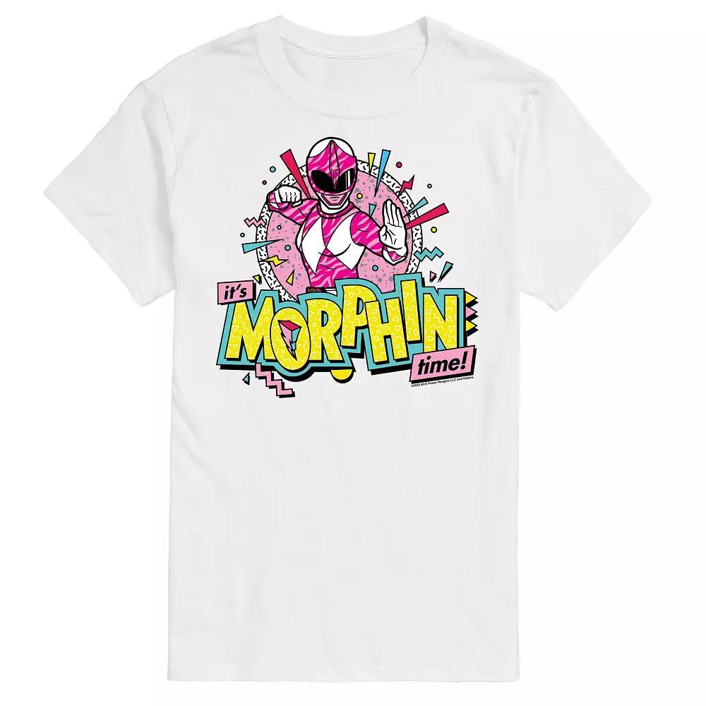 Big & Tall Power Rangers Morphin Time Pink Graphic Tee, Men's, Size: XXL Tall, Gray Product Image