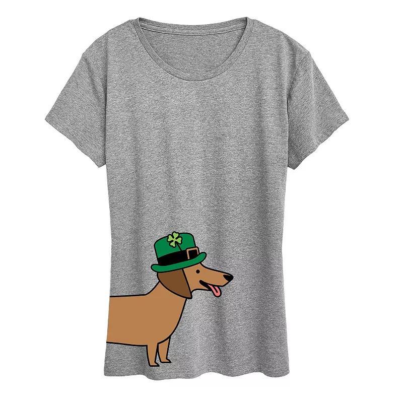 Plus St. Patrick's Day Dachsund Graphic Tee, Women's,  Product Image