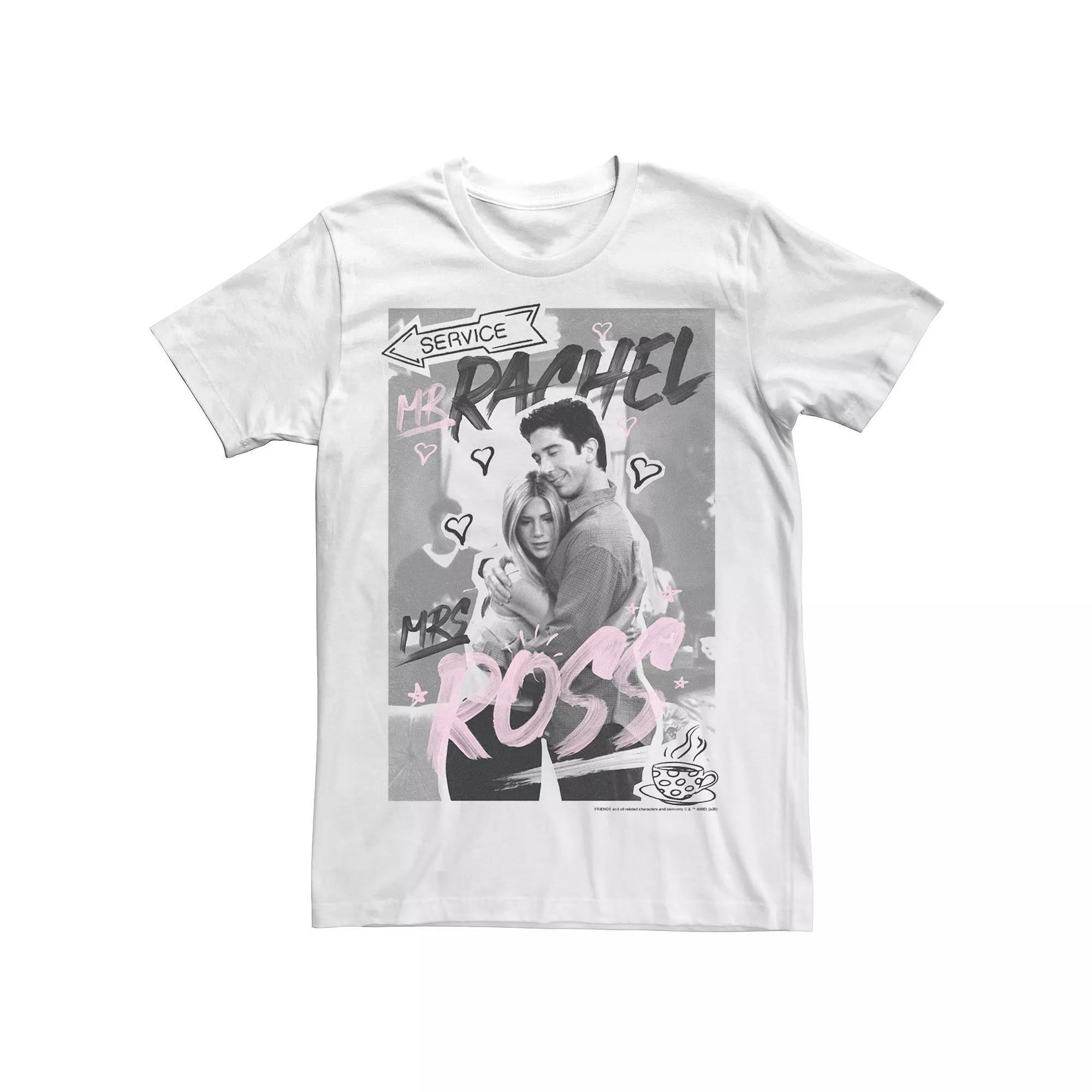 Men's Friends Rachel And Ross Love Poster Tee, Size: XXL, White Product Image