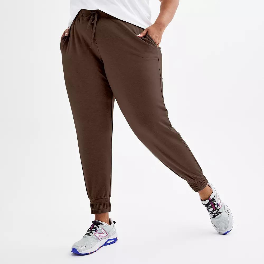 Plus Size Tek Gear® French Terry Jogger Pants, Women's, Size: 1XL, Mineral Black Product Image