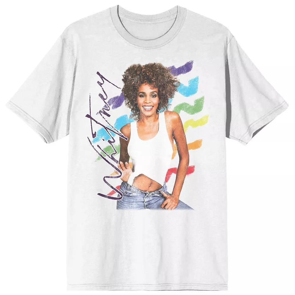Men's Whitney Houston Rainbow Graphic Tee,  Product Image