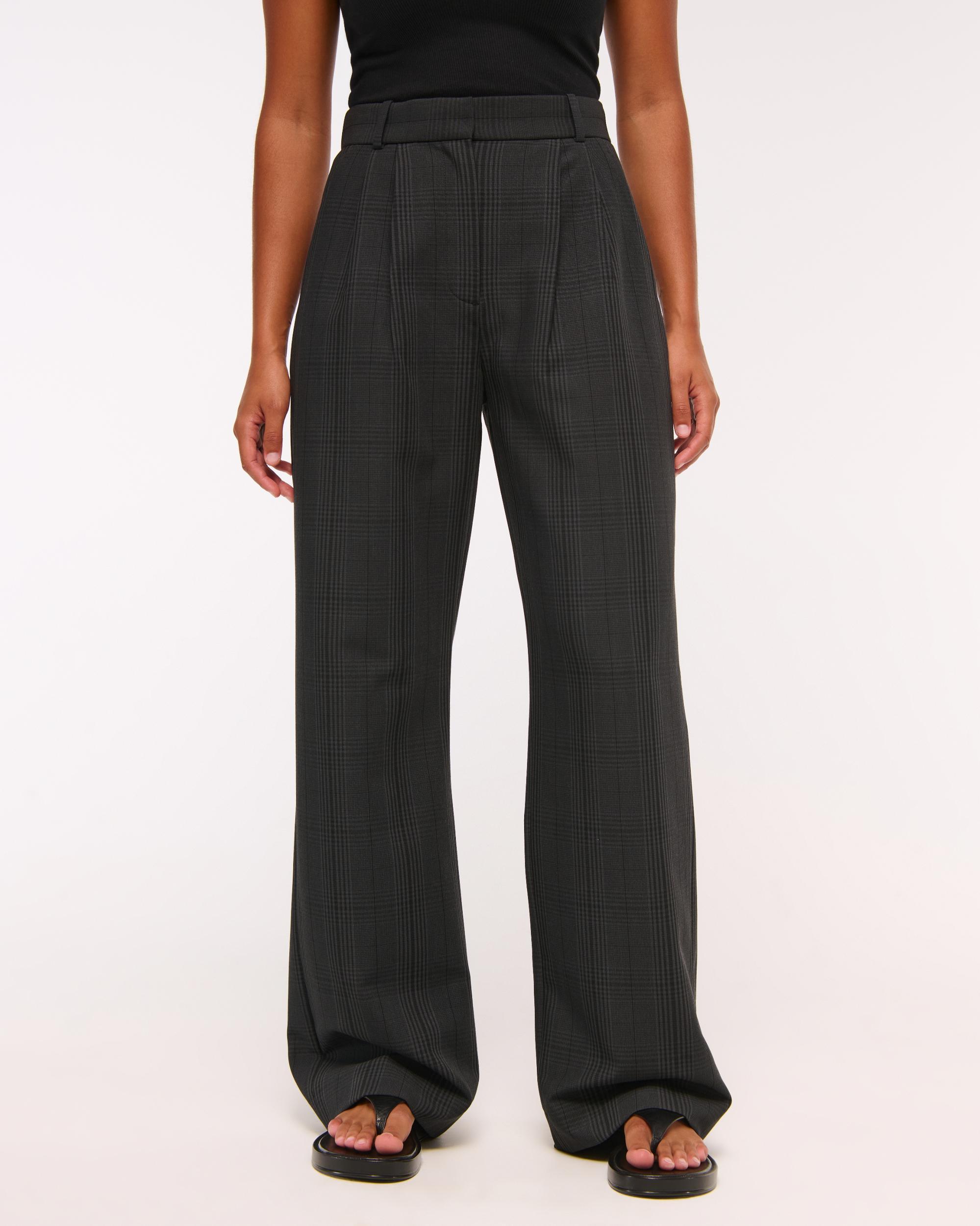 Curve Love A&F Sloane Tailored Wide Leg Pant Product Image
