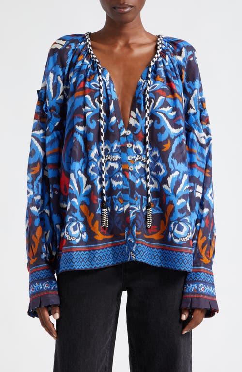 Womens Toucans Scarf Printed Blouse Product Image