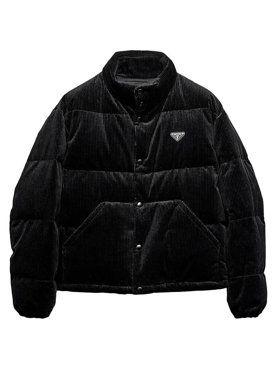 Mens Cropped Corduroy Down Jacket Product Image