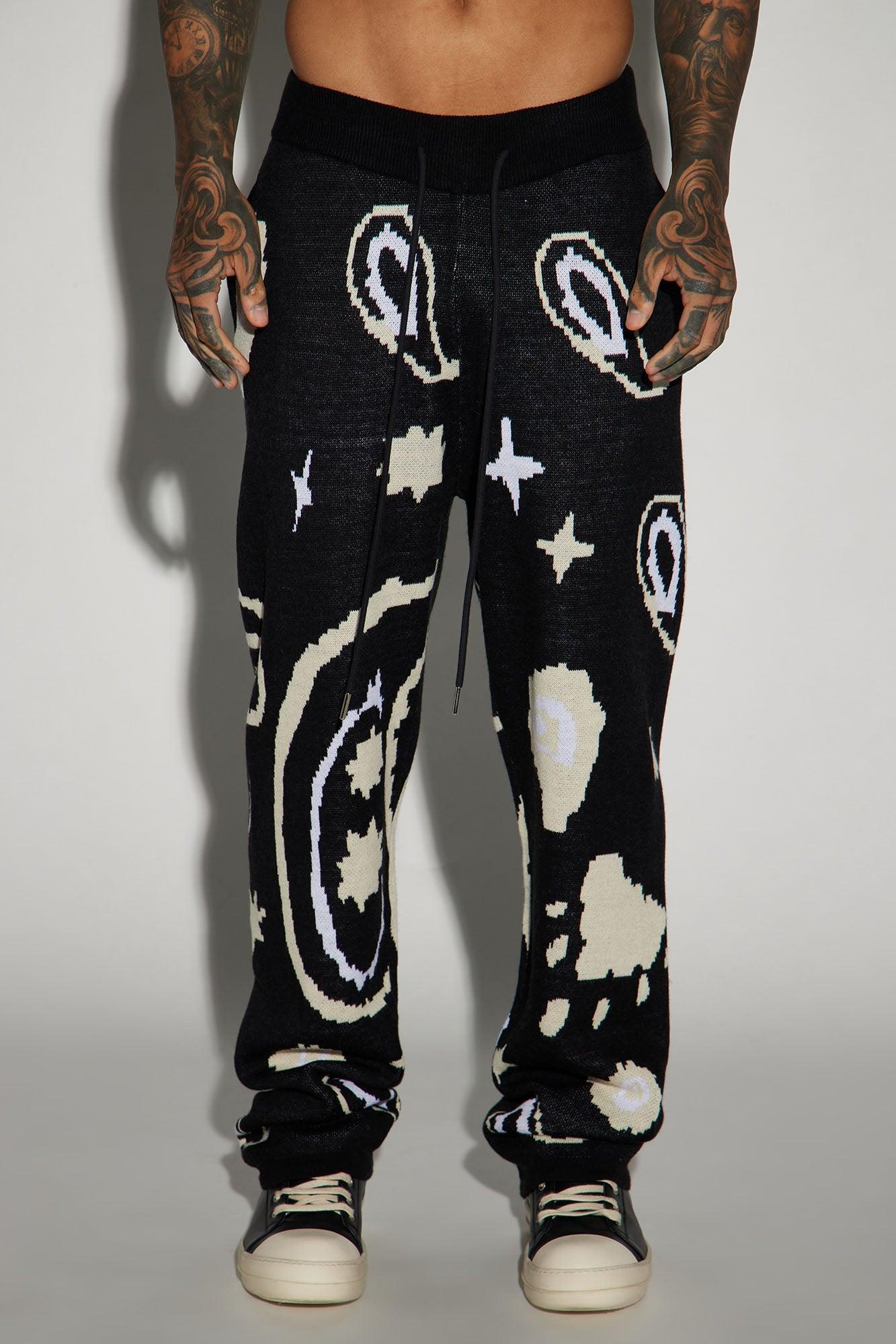 Easy Paisley Straight Pant - Black/combo Product Image