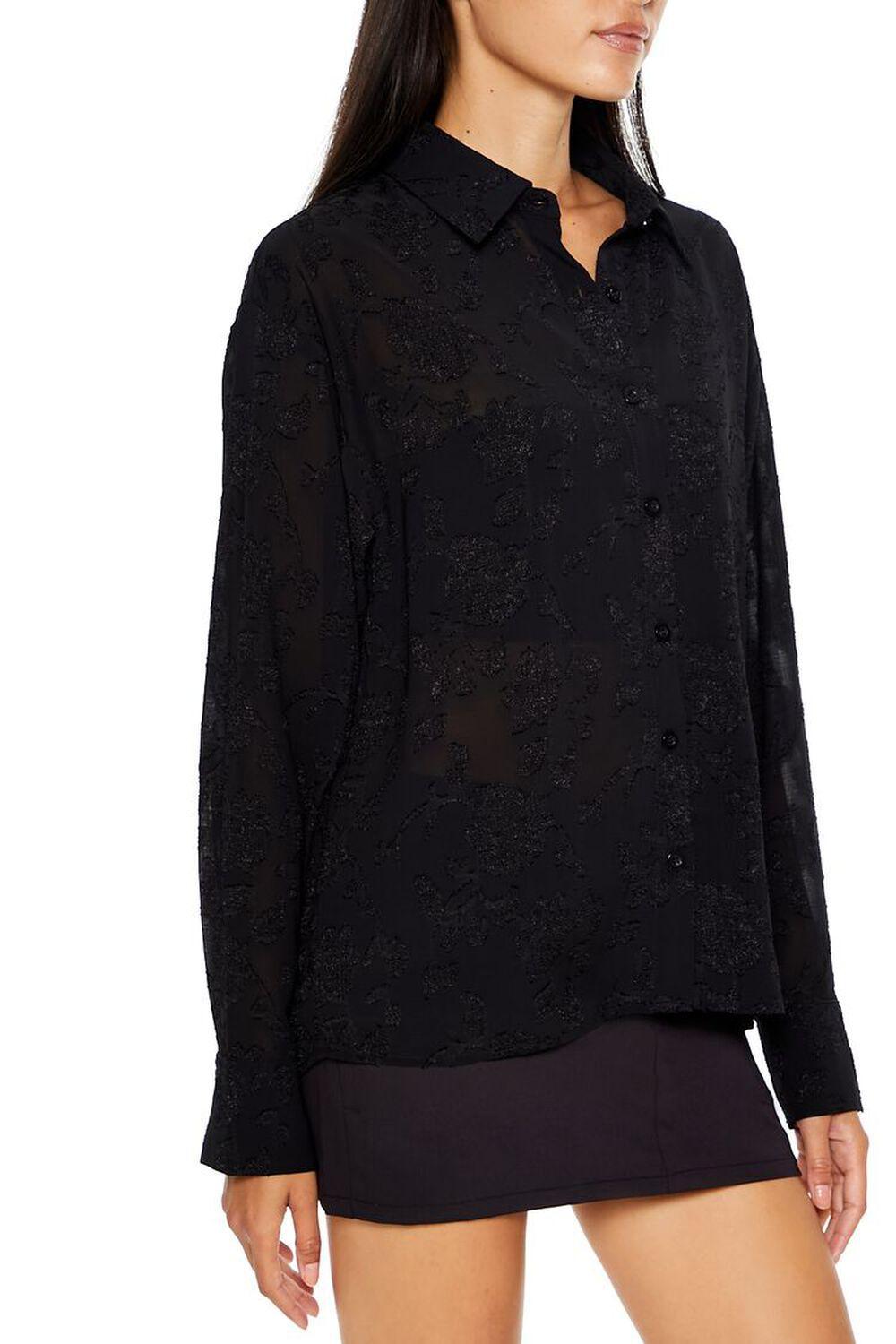 Lace-Trim Long-Sleeve Shirt | Forever 21 Product Image