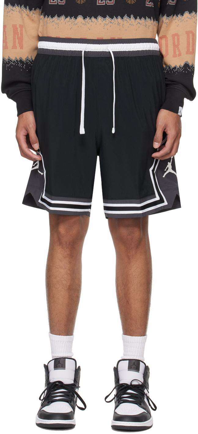 Black Dri-fit Diamond Shorts In Black/white/dark Sha Product Image