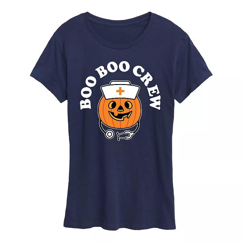 Women's Boo Boo Crew Halloween Tee, Girl's, Size: Large, Blue Product Image