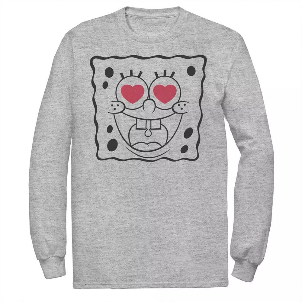 Men's Nickelodeon SpongeBob SquarePants Heart Eyes Long Sleeve Tee,  Product Image