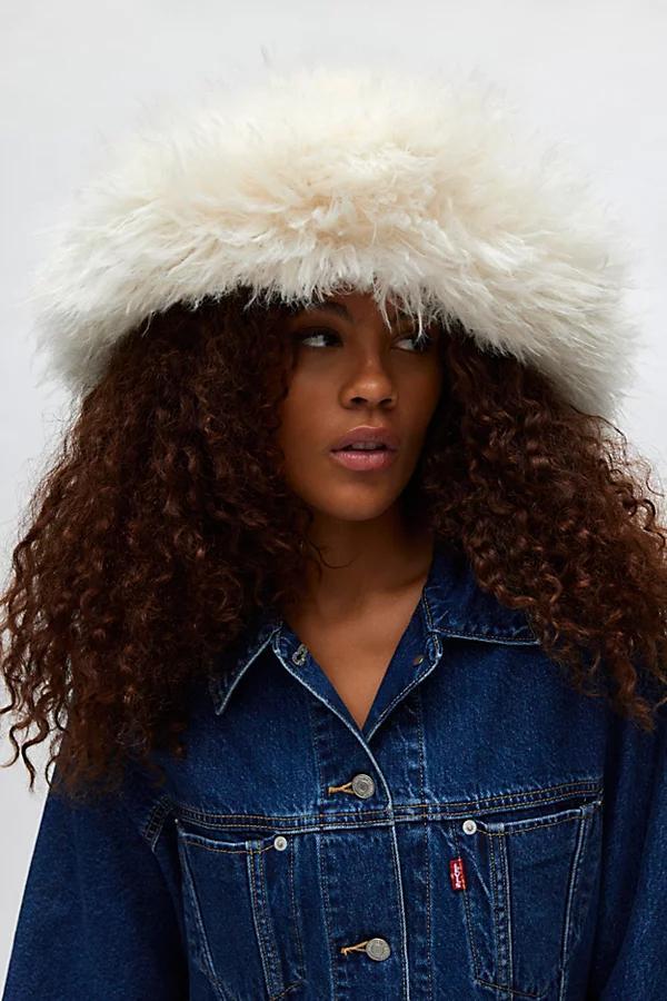 Oversized Faux Fur Bucket Hat Womens at Urban Outfitters Product Image