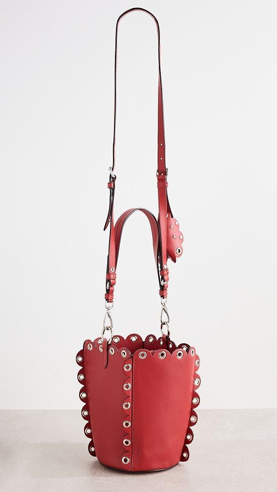 What Goes Around Comes Around Miu Miu Red Calfskin Scalloped Grommet Bag | Shopbop Product Image