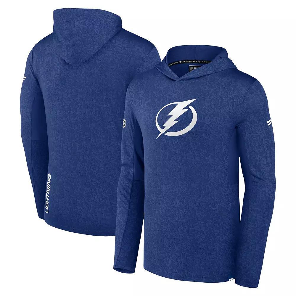 Men's Fanatics Branded Blue Tampa Bay Lightning Authentic Pro Lightweight Pullover Hoodie,  Product Image
