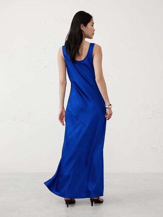 Silky Twill Slit Maxi Dress Product Image