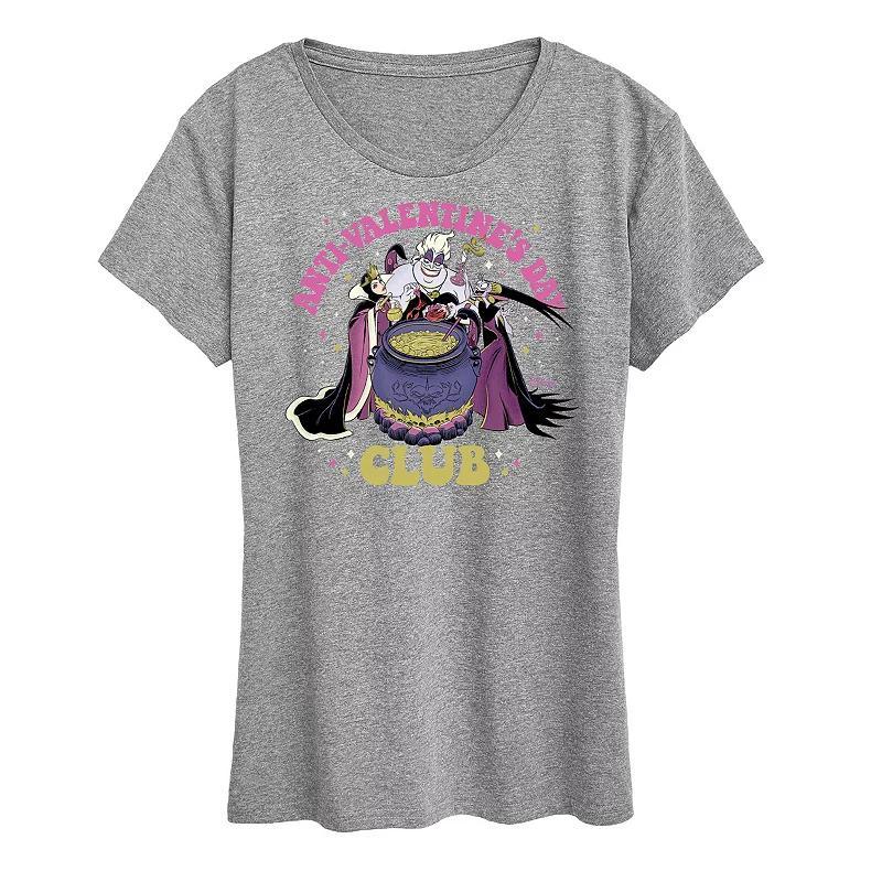 Disney's The Little Mermaid Ursula Women's Anti Valentine's Graphic Tee, Size: Medium, Grey Gray Product Image