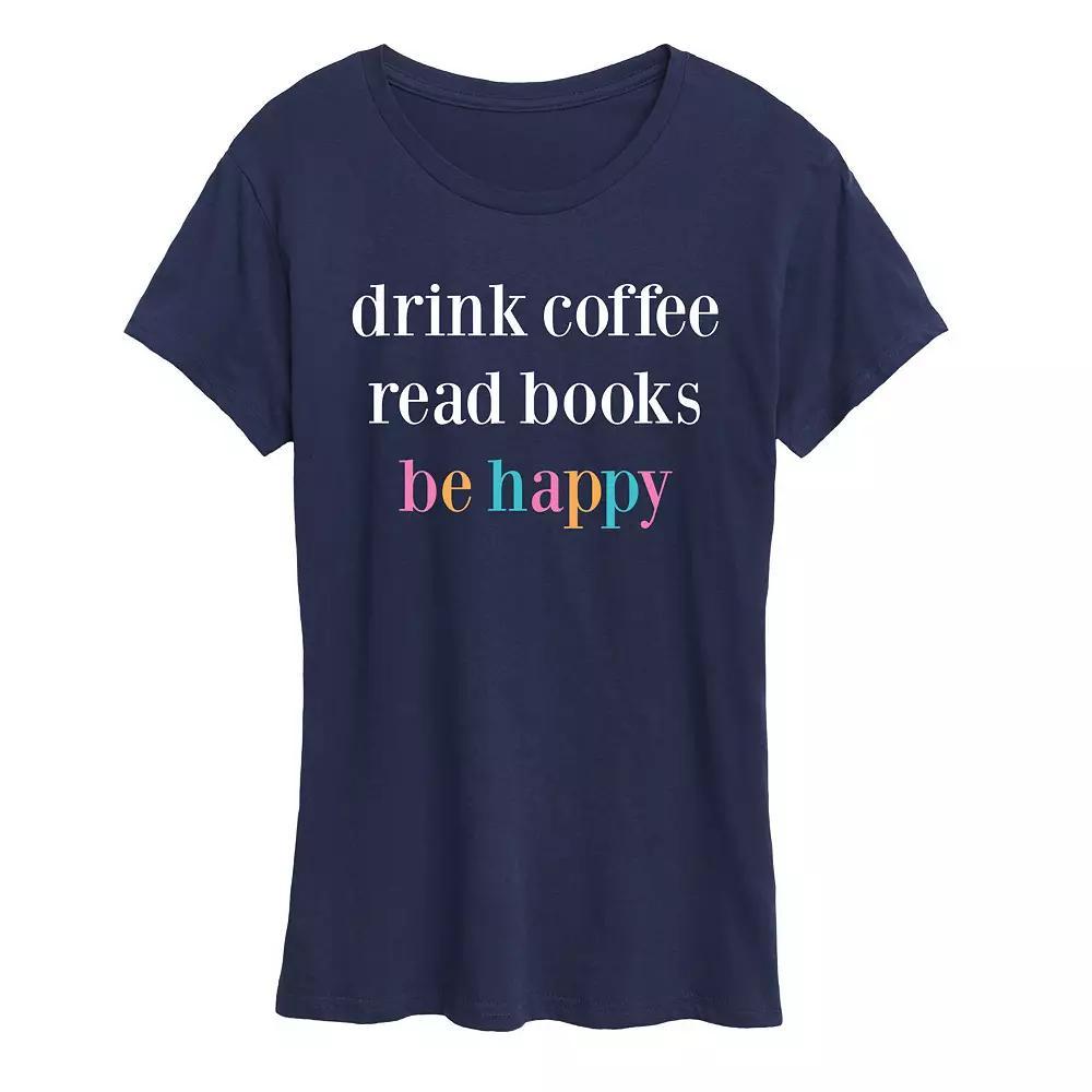 Women's Drink Coffee Be Happy Graphic Tee, Girl's,  Product Image